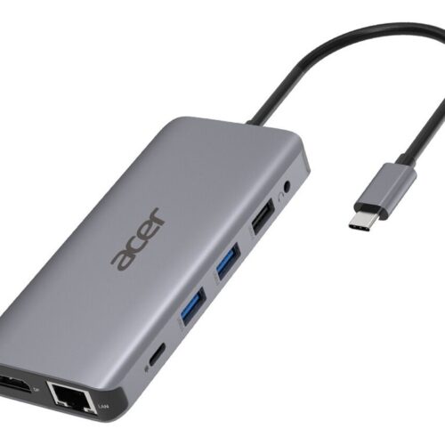 ACER 12-IN-1 TYPE-C DONGLE 2xUSB3.2 2xUSB2.0 2xHDMI DisplayPort Type C PowerDelivery SD Card reader TF Card reader 1000M Ethernet