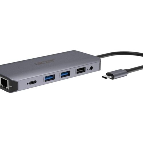 ACER 12-IN-1 TYPE-C DONGLE 2xUSB3.2 2xUSB2.0 2xHDMI DisplayPort Type C PowerDelivery SD Card reader TF Card reader 1000M Ethernet