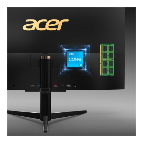 ACER Aspire C24-1610 Intel Core i3-N305 23.8p FHD 8Go RAM 512Go SSD Intel Graphics W11H Noir 2 ans PC Ordinateur Tout en un Home