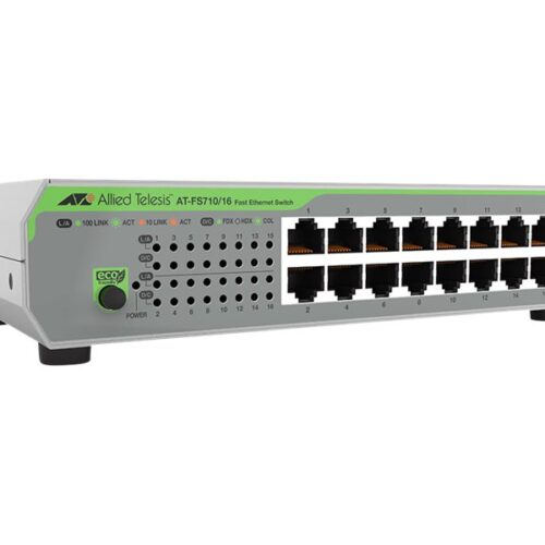 ALLIED 16-port 10/100TX unmanaged switch with internal PSU EU Power Cord