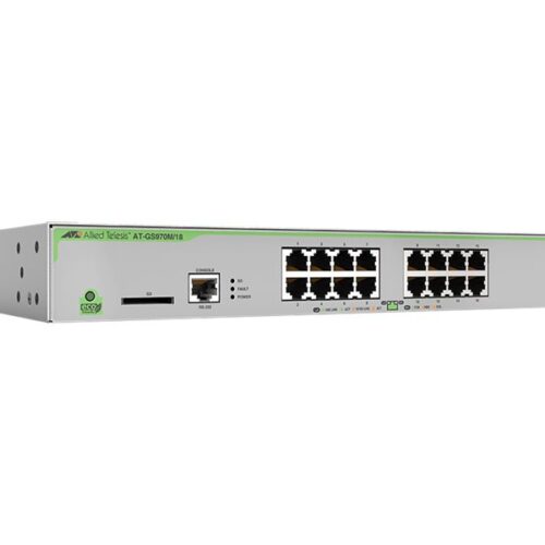 ALLIED 16x 10/100/1000T ports and 2x combo ports 100/1000X SFP or 10/100/1000T Copper Fixed one AC power supply EU Power Cord