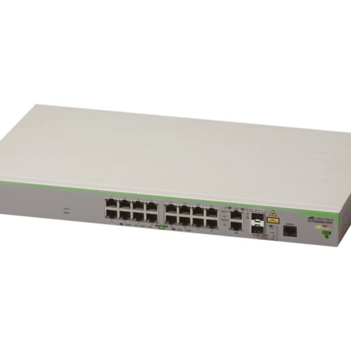 ALLIED 16x 10/100T POE+ ports and 2x combo ports 100/1000X SFP or 10/100/1000T Copper Fixed AC power supply EU Power Cord
