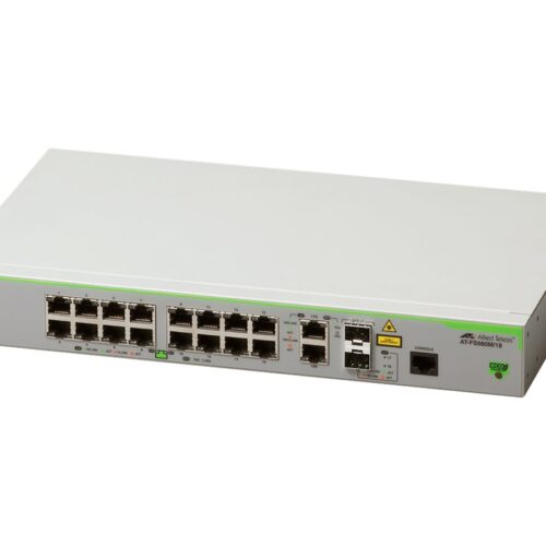 ALLIED 16x 10/100T ports 2x combo ports 100/1000X SFP or 10/100/1000T Copper Fixed AC power supply EU Power Cord