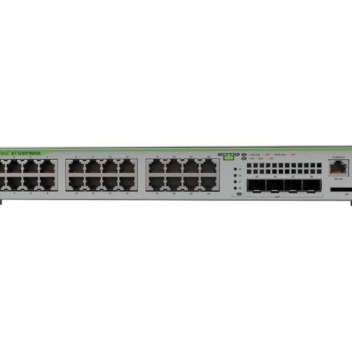 ALLIED 24x 10/100/1000T POE+ ports 4x combo ports 370W POE capacity Fixed one AC power supply EU Power Cord