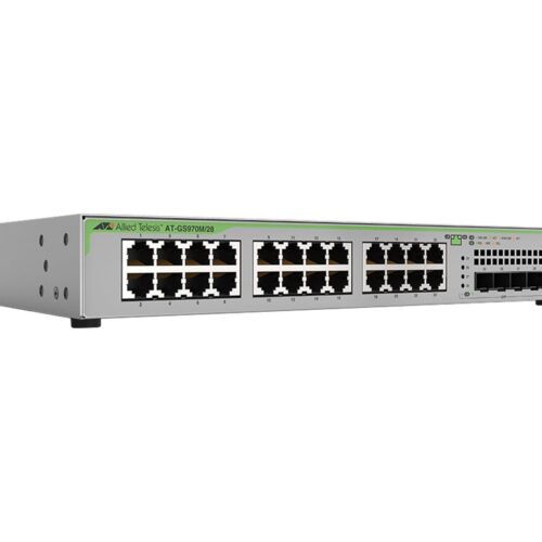 ALLIED 24x 10/100/1000T POE+ ports 4x combo ports 370W POE capacity Fixed one AC power supply EU Power Cord