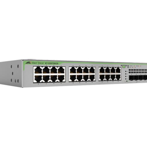 ALLIED 24x 10/100/1000T ports and 4x combo ports 100/1000X SFP or 10/100/1000T Copper Fixed one AC power supply EU Power Cord