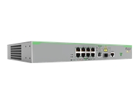ALLIED 8x 10/100T POE+ ports and 1x combo ports 100/1000X SFP or 10/100/1000T Copper Fixed AC power supply EU Power Cord