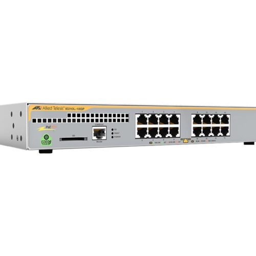 ALLIED Industrial managed PoE+ switch 16x 10/100/1000TX PoE+ ports and 2x 100/1000X SFP