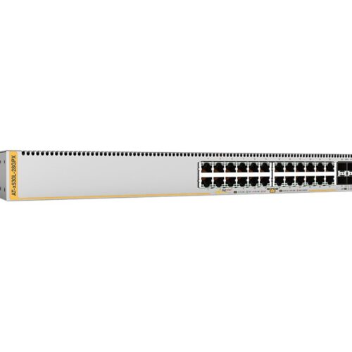 ALLIED L3 Stackable Switch 24x 10/100/1000-T PoE+ 4x SFP+ Ports and dual fixed PSU