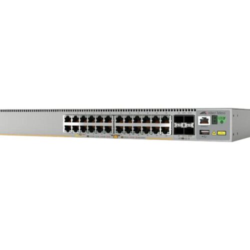 ALLIED L3 Stackable Switch 24x 10/100/1000-T PoE+ 4x SFP+ Ports and dual fixed PSU