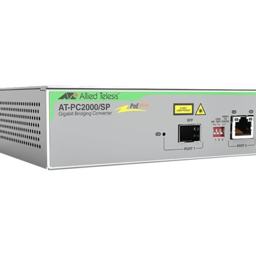 ALLIED TAA Federal 10/100/1000T to 100X/1000X SFP POE+ Media and Rate Converter Universal PSU