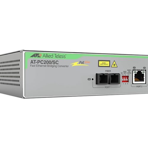 ALLIED TAA Federal 10/100TX to 100FX/SC POE+ Media & Rate Converter Universal PSU