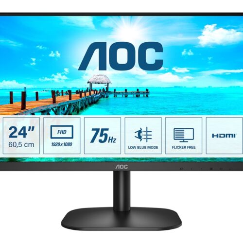 AOC 24B2XHM2 23.8p VA FHD 1920×1080 16:9 3000:1 250cd/m2 75Hz 4ms D-Sub HDMI
