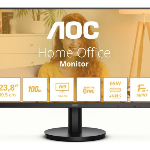 AOC 24B3CA2 Ecran 24 »- 1920 x 1080 Full HD (1080p) @ 100 Hz – IPS – 250 cd/m² – 1300:1 – 4 ms – HDMI, USB-C – haut-parleurs