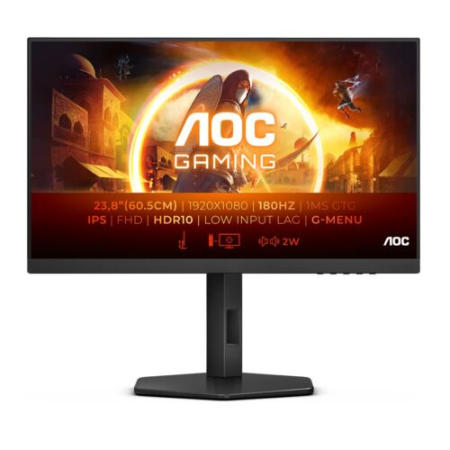 AOC 24G4X 23.8p Gaming Monitor FreeSync 1920×1080 1ms HDMI DP Black