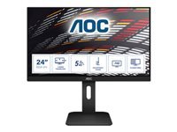 AOC 24P1 – Écran 23.8″ – 1920 x 1080 Full HD @ 60Hz – IPS – 250 cd/m² – 1000:1 – 5 ms – HDMI, DVI, DP,VGA haut parleur ajustable