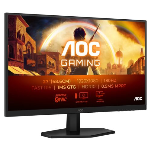 AOC 27G42E 27p Gaming Monitor 180Hz 1920×1080 1ms HDMI DP Black