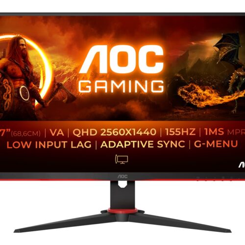 AOC 27p 2560×1440 VA Flat Fixed base tilt DP 2xHDMI Brightness 250cd/m2