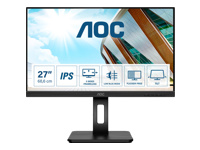 AOC 27P2Q 27p 1920×1080 FHD IPS 250cd/m2 1000:1 4ms HDMI DVI DisplayPort VGA haut-parleurs noir