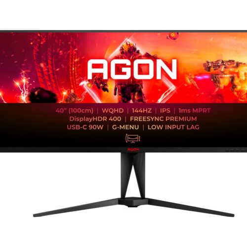 AOC AG405UXC 40p 21:9 IPS UWQHD 144Hz 4ms 2xHDMI 2.0 DP USB-B 4xUSB 3.2 USB-C PD90W Height