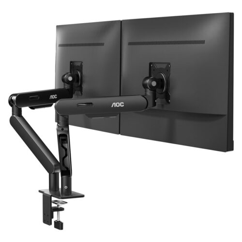 AOC AM420 bras pour – pour 2 écrans LCD / plasma – pour bureau – alliage d’aluminium – noir – Taille d’écran :17″-34″