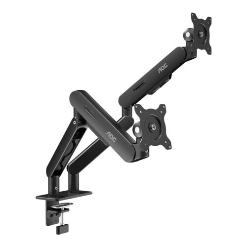 AOC AM420 bras pour – pour 2 écrans LCD / plasma – pour bureau – alliage d’aluminium – noir – Taille d’écran :17″-34″