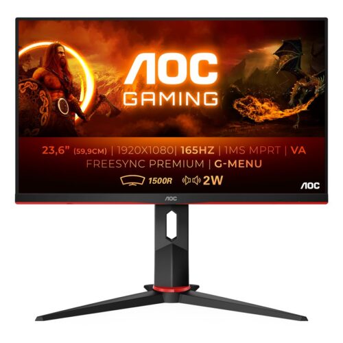 AOC C24G2AE/BK 23.6p VA FHD 165Hz 2xHDMI 2xDP VGA Speakers