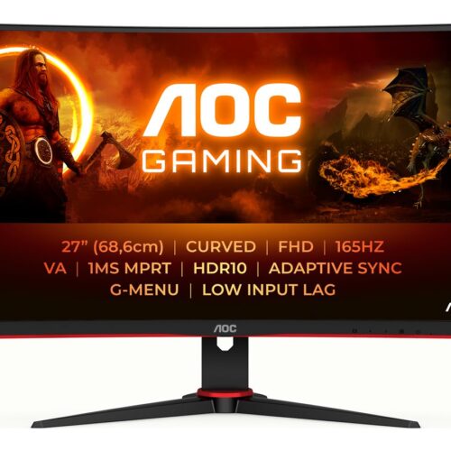 AOC C27G2E/BK 27p VAFHD 165Hz 4ms 250cd/m2 DSub 2xHDMI 2.0 DP