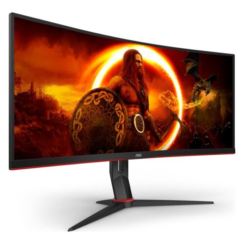 AOC CU34G2XP/BK 34p 3440×1440 VA 180hz High adjustable Stand HDR400 Freesync Premium USB HUB 4×3.0 2xDP 2xHDMI