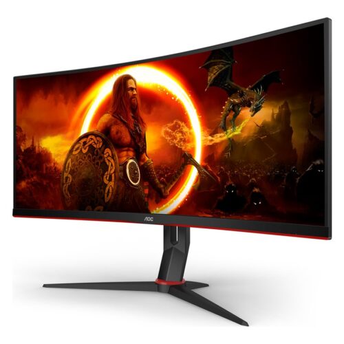 AOC CU34G2XP/BK 34p 3440×1440 VA 180hz High adjustable Stand HDR400 Freesync Premium USB HUB 4×3.0 2xDP 2xHDMI