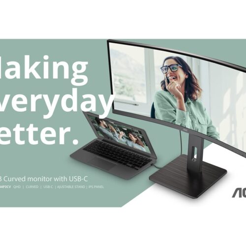 AOC CU34P3CV 34p VA 3440×1440 21:9 4ms HDMI DP USB Black