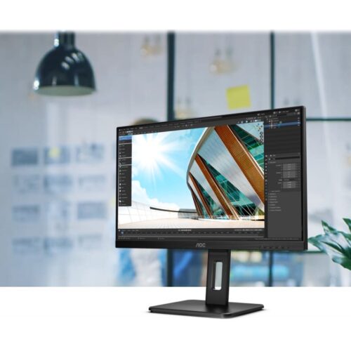 AOC Q24P2Q 23.8p 2560×1440 QHD IPS 250cd/m2 1000:1 4ms HDMI VGA DisplayPort haut-parleurs noir