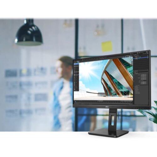AOC Q27P2Q 27p 2560×1440 QHD IPS 300cd/m2 1000:1 4ms HDMI VGA DisplayPort haut-parleurs noir