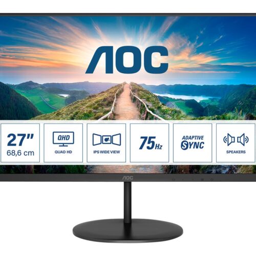 AOC Q27V4EA 68.6cm 27p IPS QHD 2560×1440 16:9 250cd/m2 178/178 4ms HDMI 1.4 DP 1.2