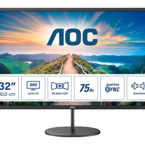 AOC Q32V4 31.5p IPS with QHD resolution monitor HDMI DisplayPort