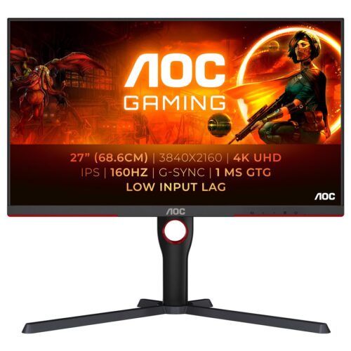 AOC U27G3X/BK 27p IPS 4K 160Hz 1ms 400cd/m2 2xDisplayPort 2xHDMI