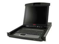 APC 17p Rack LCD Console with Integrated 16 Port Analog KVM Switch