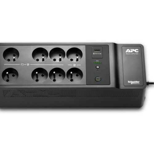 APC Back-UPS 500VA 8 schuko outlets 230V 1 USB charging port