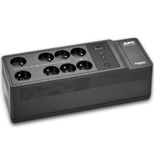 APC Back-UPS 500VA 8 schuko outlets 230V 1 USB charging port