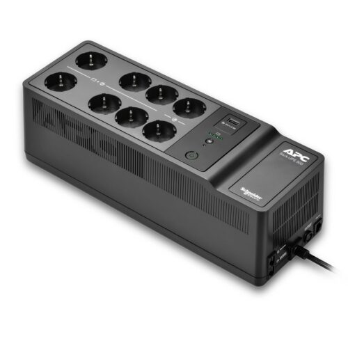 APC Back-UPS 500VA 8 schuko outlets 230V 1 USB charging port