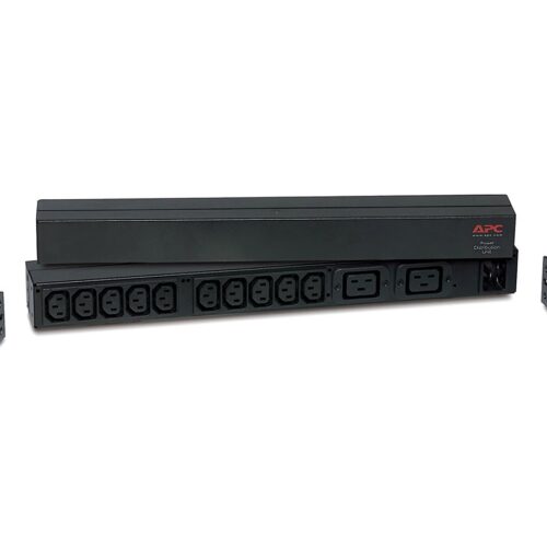 APC BANDEAU DE PRISES BASIQUES -IEC C20 EN ENTREE 10 SORTIE IEC C13 2 SORTIES IEC 19 – RACK 1U HORYSONTAL