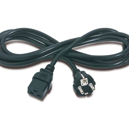 APC CABLE D ALIMENTATION ONDULEUR LONGUEUR 2.5M – PRISE STANDAD FR SCHUKO VERS ONDULEUR IEC C19