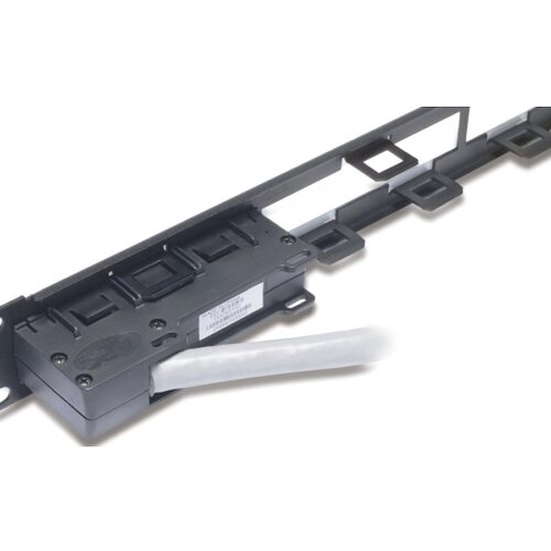 APC Data Distribution 1U Panel Holds 4 each Data Distribution Cables for a Total of 24 Ports