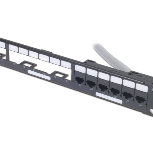 APC Data Distribution 1U Panel Holds 4 each Data Distribution Cables for a Total of 24 Ports