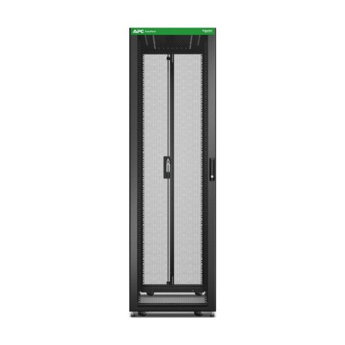 APC Easy Rack 42Ux600x1000 with Roof castors feet and 4Brackets No Side panels Bottom black