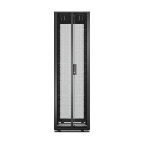 APC Easy Rack 42Ux600x1200 with Roof castors feet and 4Brackets No Side panels Bottom black