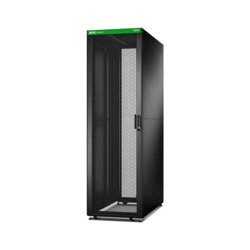 APC Easy Rack 600mm/42U/800mm with Roof Side panel castors feet and 4 Brackets No Bottom black