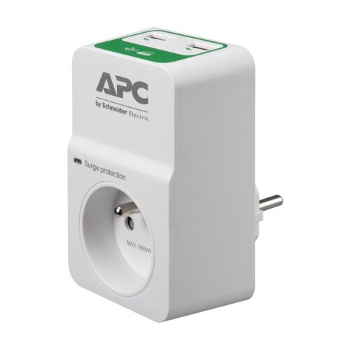 APC Essential SurgeArrest 1 Outlet 230V 2 Port USB Charger France
