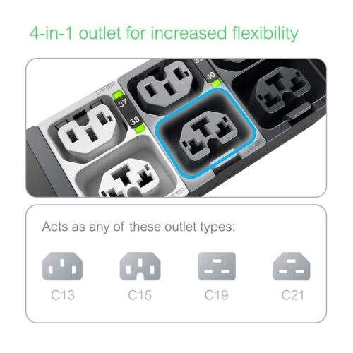APC NetShelter Rack PDU Advanced Switched Metered Outlet 34.6kW 3PH 415V 60A 560P6 42 Outlet