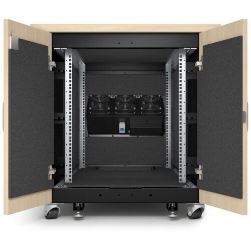 APC NetShelter Soundproof Server Rack 12U 110-240V 783H x 750W x 1134D mm Maple